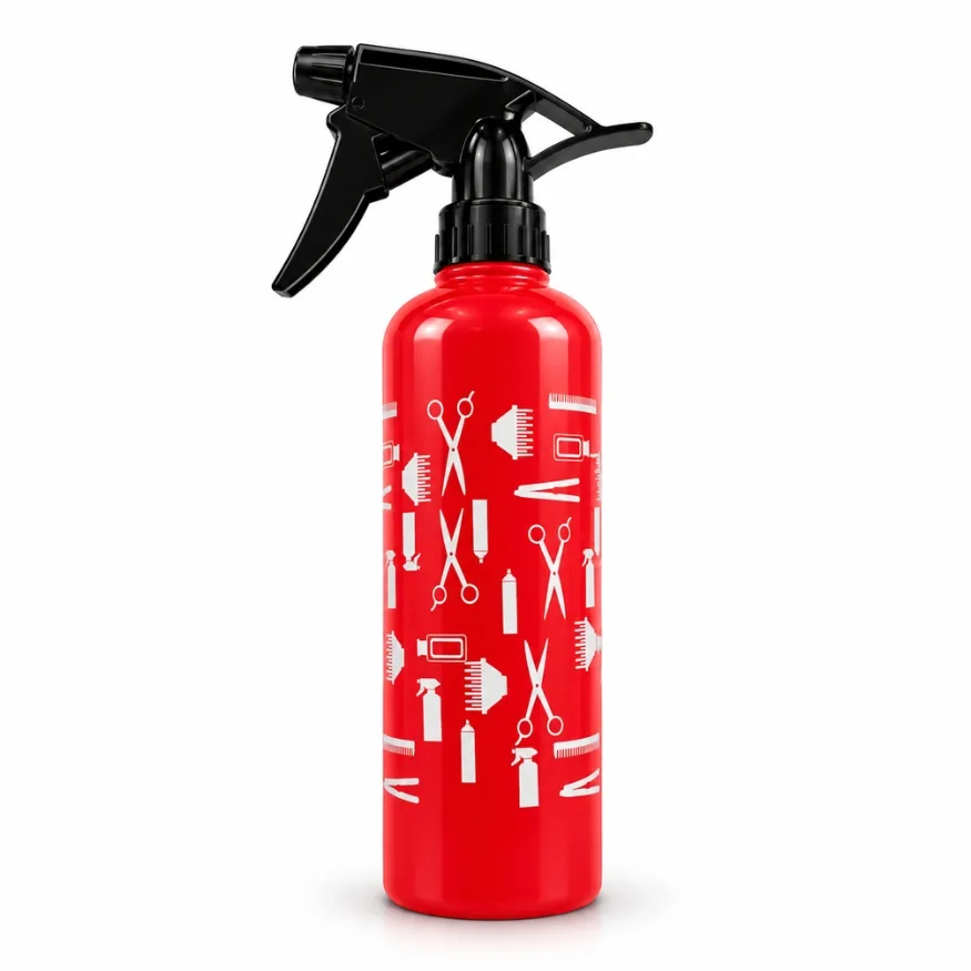 Atomizador De Plástico Rojo, producto profesional de barbería