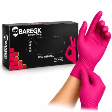 Caja Guantes Nitrilo Rosa Talla CH 100pz Baregk
