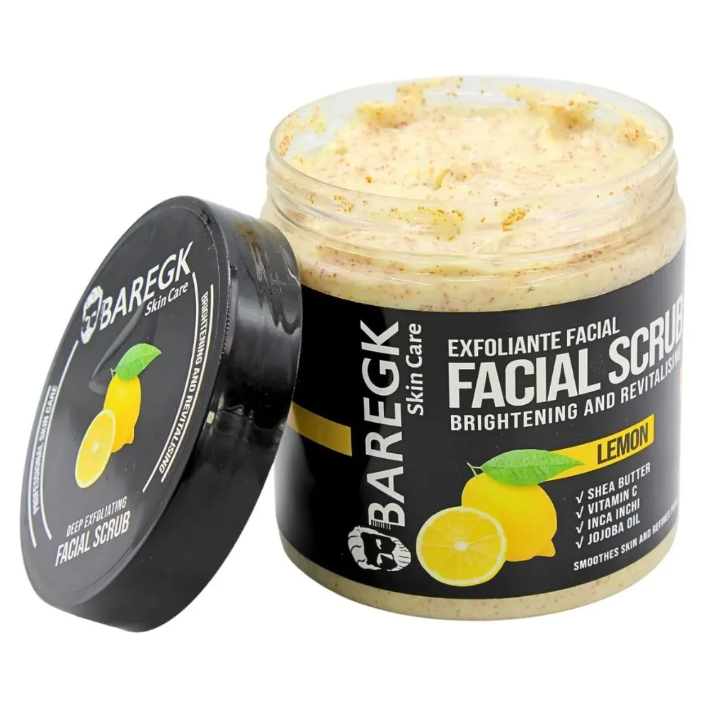 Facial Scrub Lemon Baregk, producto profesional de barbería