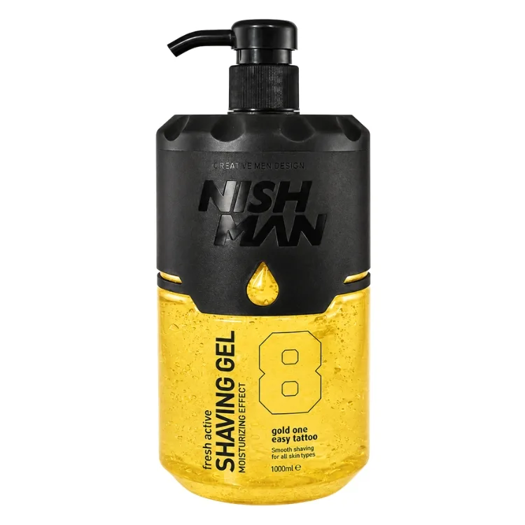 Fresh Active Shaving Gel Gold One 8 Nish Man, producto profesional de barbería