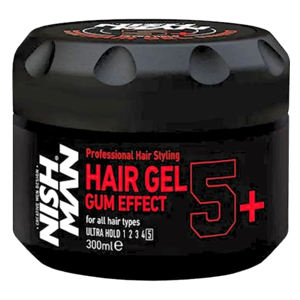 Hair Styling Gel 5+ Ultra Hold Nish Man