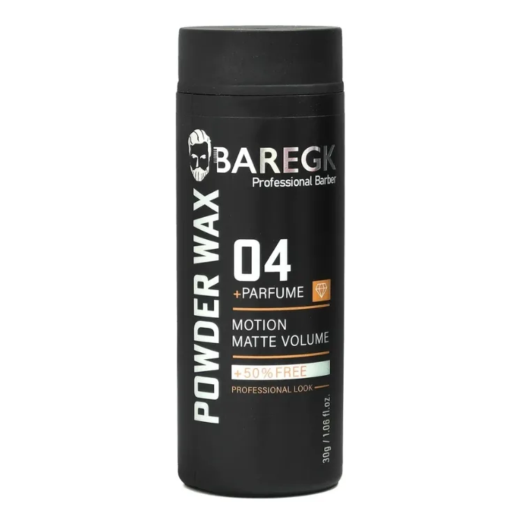 Polvo Volumen 04 Baregk, producto profesional de barbería